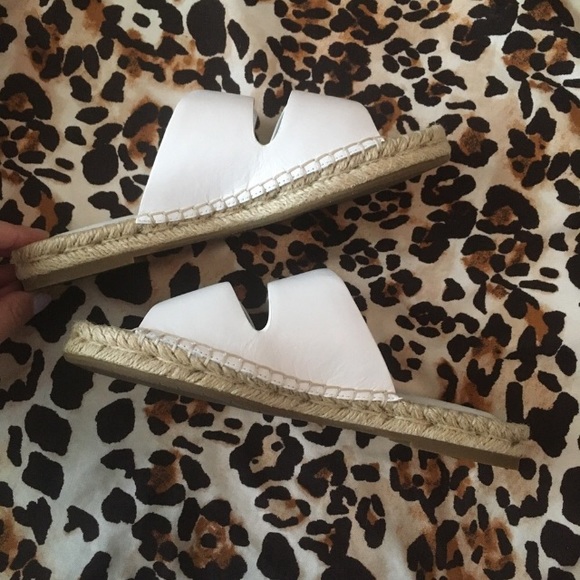 Joie Cagney Espadrille Slide Sandals White Sz 36 - Picture 6 of 9
